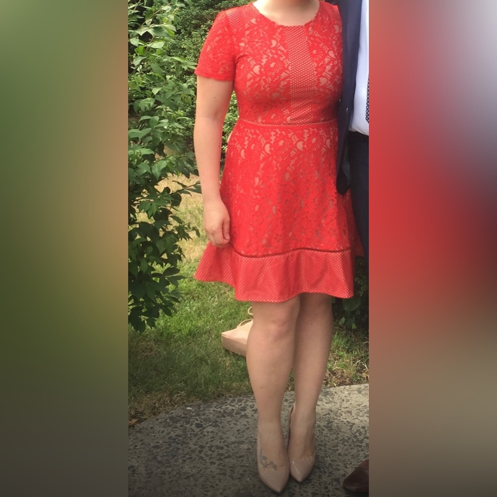 Oasis Red Lace Dress